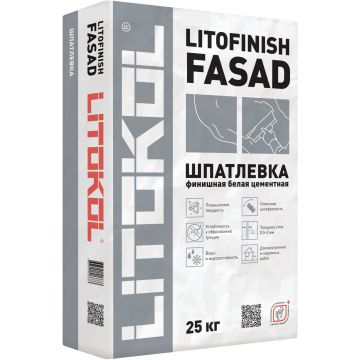 Шпатлевка цементная Litokol Litofinish Fasad 25 кг