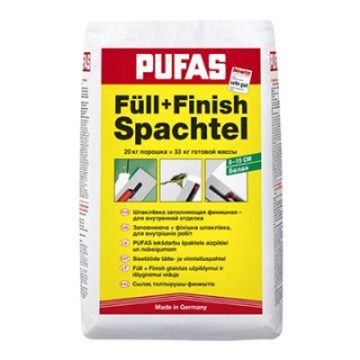 Шпатлевка гипсовая Pufas Glatt-und Fullspachtel желтый мешок №1 20 кг