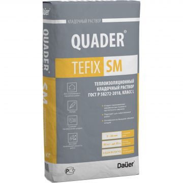 Раствор кладочный Dauer (Дауэр) Quader Tefix SM теплоизоляционный зимний (класс L) 30 кг