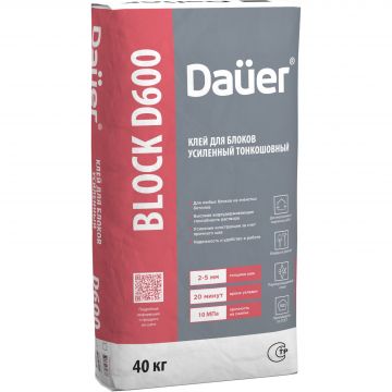 Клей монтажный тонкошовный Dauer (Дауэр) Quader Block D600 зимний 25 кг