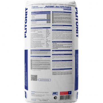 Смесь кладочная Plitonit (Плитонит) для блоков и пено-газобетона Мастер Кладки Зимний 25 кг