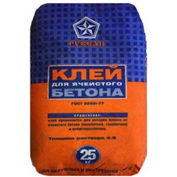 Клей для ячеистых блоков Русеан 25 кг