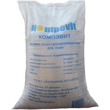 Засыпка сухая Kompevit (Компэвит) Керамзит для пола 1-4 мм 40 л (25 кг)
