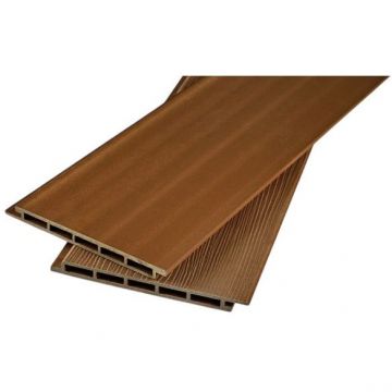 Фасадная панель Варяжский композит (Varyazhskij kompozit) пустотелая Дуб 180x14x3000-4000 мм
