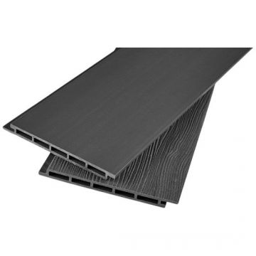 Фасадная панель Варяжский композит (Varyazhskij kompozit) пустотелая Серый 180x14x3000-4000 мм