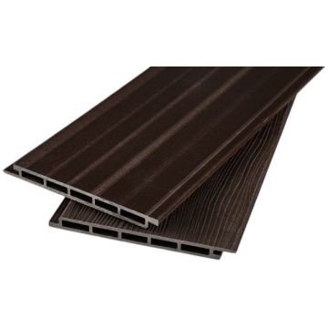 Фасадная панель Варяжский композит (Varyazhskij kompozit) пустотелая Венге 180x14x3000-4000 мм