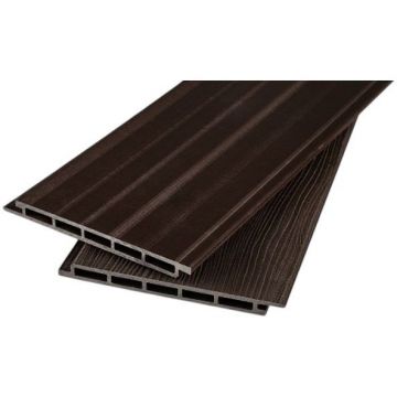 Фасадная панель Варяжский композит (Varyazhskij kompozit) пустотелая Шоколад 180x14x3000-4000 мм