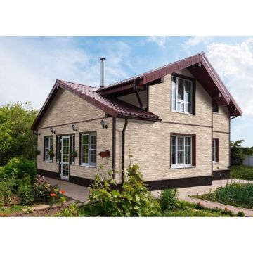 Фасадная панель Grand Line (Гранд Лайн) Крупный камень Классика шоколадный