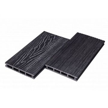 Террасная доска ДПК Altay Decking (Алтай Декинг) 3D Графит 6000х150х25 мм