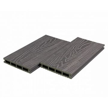 Террасная доска ДПК Altay Decking (Алтай Декинг) 3D Серая 4000х150х25 мм
