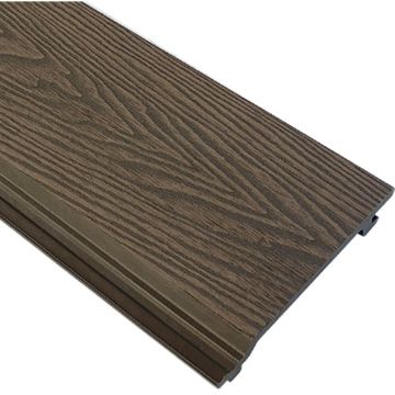 Фасадная панель полнотелая 3D фактура дерева Latitudo (Латитудо) EasyDecking Wood-X Венге 21х156х3010 мм, 26046