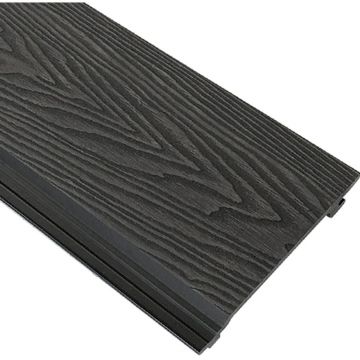 Фасадная панель полнотелая 3D фактура дерева Latitudo (Латитудо) EasyDecking Wood-X Черное дерево 21х156х3010 мм, 27004