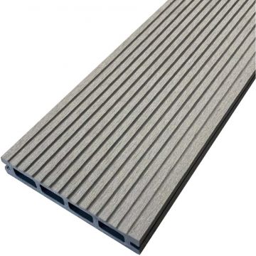 Террасная доска ДПК двухсторонняя пустотелая шовная Вельвет EasyDecking (ИзиДекинг) Вуд-Икс Серый 23х146х3010-4010 мм