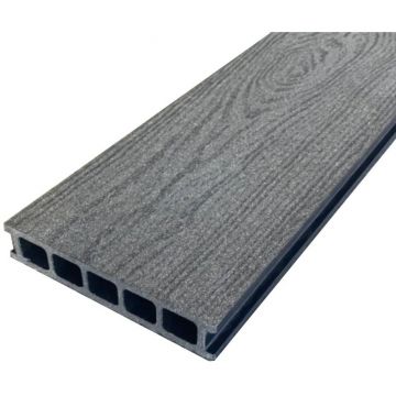 Террасная доска ДПК двухсторонняя пустотелая шовная под дерево Latitudo (Латитудо) Euro Антрацит 27х139х3000-4000-6000 мм