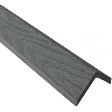 Уголок ДПК 3D фактура дерева Latitudo (Латитудо) EasyDecking Wood-X Серый Микс 45х45х3010 мм, 26433