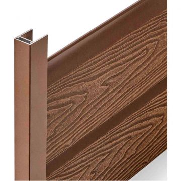Заборная панель ДПК пустотелая шип-паз 3D EasyDecking (ИзиДекинг) Вуд-Икс Венге 20х146х3010 мм шт, 26981