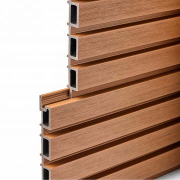 Реечная фасадная панель ДПК пустотелая EasyDecking (ИзиДекинг) Ко-Экструзия Teak 26х219х3010 мм шт, 33583