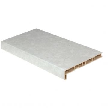 Подоконник Витраж (Vitraz) VPL Мрамор Матовый, ширина 600 мм, 1000 мм 2 капиноса