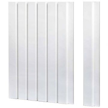 Реечная стеновая панель МДФ Ликорн (Likorn) РП-1.П.16.2800 правая завершающая рейка Белая 2800х65х16 мм