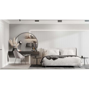 Реечная стеновая панель МДФ Ликорн (Likorn) РП-1.П.16.2800 правая завершающая рейка Белая 2800х65х16 мм