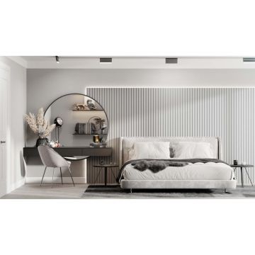 Реечная стеновая панель МДФ Ликорн (Likorn) РП-1.С.16.2800 серединная рейка Светло-серая 2800х65х16 мм