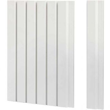 Реечная стеновая панель МДФ Ликорн (Likorn) РП-1.П.16.2800 правая завершающая рейка Светло-серая 2800х65х16 мм