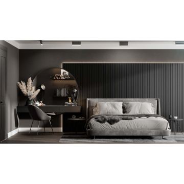 Реечная стеновая панель МДФ Ликорн (Likorn) РП-1.Л.16.2800 левая начальная рейка Черная 2800х65х16 мм