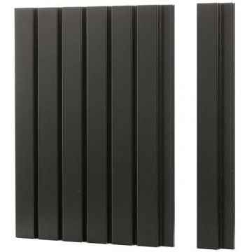 Реечная стеновая панель МДФ Ликорн (Likorn) РП-1.С.16.2800 серединная рейка Черная 2800х65х16 мм