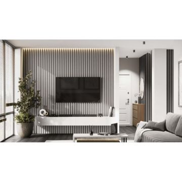 Рейка декоративная МДФ Ликорн (Likorn) РП-2.16.2800 Темно-серая 2800х40х16 мм