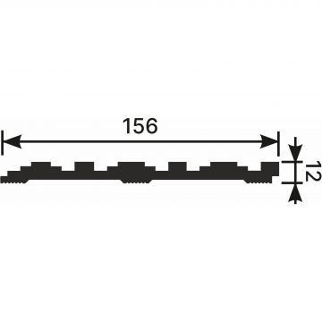 Панель Cosca Decor (Коска) RP006, 156х12, 2800 мм, Экополимер