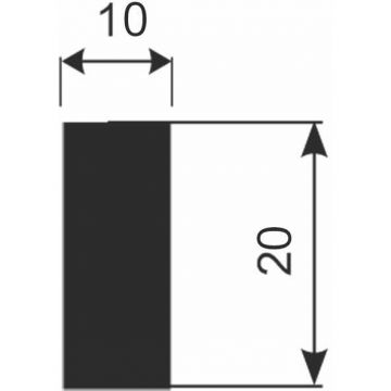 Рейка Cosca Decor (Коска) RX005, 20х10, 2000 мм, Экополимер
