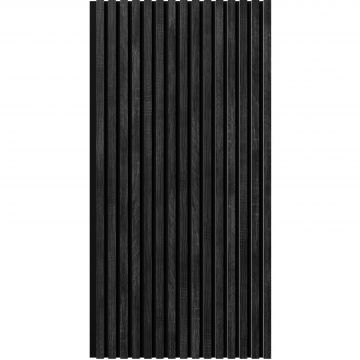 Акустическая панель Cosca Decor (Коска) Сканди черный войлок, 1200х600х19 мм, рейки МДФ, дуб графит 00-00075630