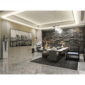 Акустическая панель Cosca Decor (Коска) Сканди черный войлок, 600х600х19 мм, рейки МДФ, ясень кристалл 00-00074601