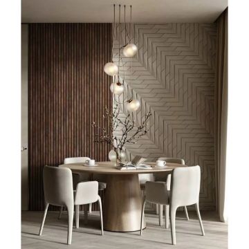 Акустическая панель Cosca Decor (Коска) Сканди черный войлок, 600х600х19 мм, рейки МДФ, дуб барон темный 00-00074608