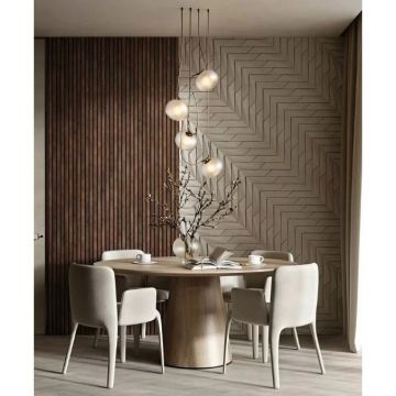 Акустическая панель Cosca Decor (Коска) Сканди черный войлок, 1200х600х19 мм, рейки МДФ, дуб барон темный 00-00074687