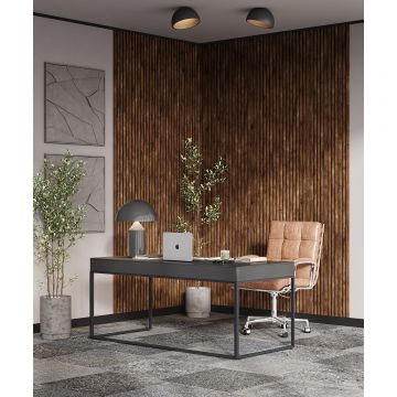 Плинтус Cosca Decor (Коска) WP80 экошпон, черный, 80х22х1200мм, МДФ