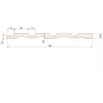 Панель Cosca Decor (Коска) RP001, 156х8, 2800 мм, Экополимер