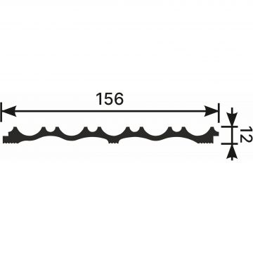 Панель Cosca Decor (Коска) RP003, 156х12, 2800 мм, Экополимер