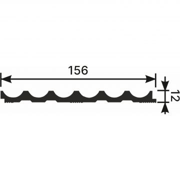 Панель Cosca Decor (Коска) RP004, 156х12, 2800 мм, Экополимер