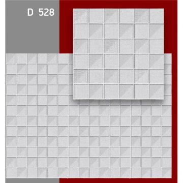 Плита потолочная Decor Ek (Декор Эк) D528 пенополистерол, инжекционная, белый, 500х500х11 мм
