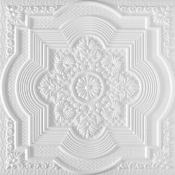 Плита потолочная Decor Ek (Декор Эк) D504 пенополистерол, инжекционная, белый, 500х500х11 мм