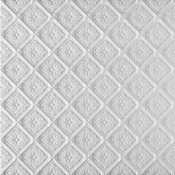 Плита потолочная Decor Ek (Декор Эк) D507 пенополистерол, инжекционная, белый, 500х500х11 мм
