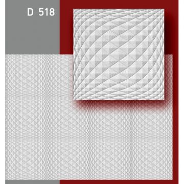 Плита потолочная Decor Ek (Декор Эк) D518 пенополистерол, инжекционная, белый, 500х500х11 мм