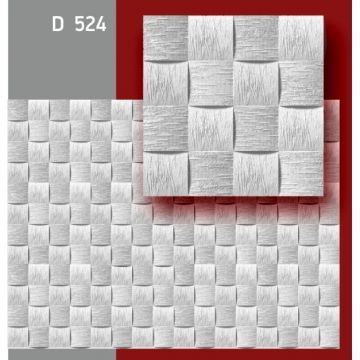 Плита потолочная Decor Ek (Декор Эк) D524 пенополистерол, инжекционная, белый, 500х500х11 мм
