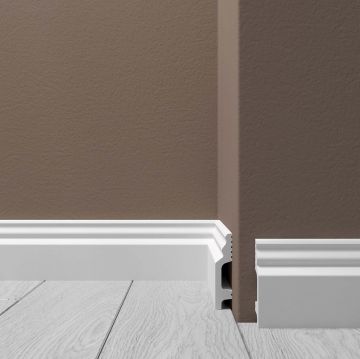 Плинтус напольный Де-Багет (De-Baget) 2000х13х60 мм, XPS POLYMER Н 1