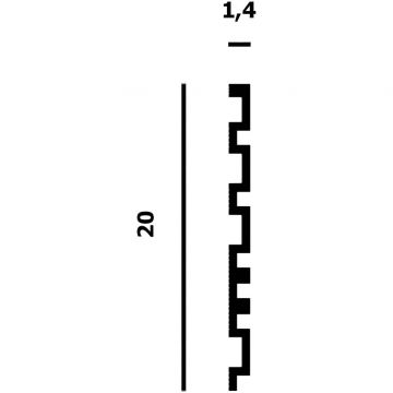 Декоративная панель Перфект (Perfect) Плюс 2800х14х200 мм, P165-2800