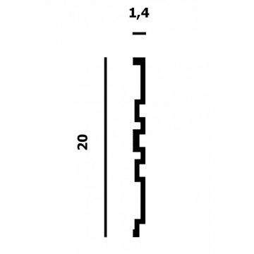 Декоративная панель Перфект (Perfect) Плюс 2800х14х200 мм, P167-2800