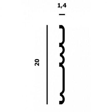 Декоративная панель Перфект (Perfect) Плюс 2800х14х200 мм, P168-2800