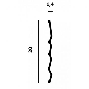 Декоративная панель Перфект (Perfect) Плюс 2800х14х200 мм, P172-2800