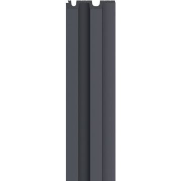 Панель стеновая реечная VOX (ВОКС) Linerio L-Line Anthracite 2650х122х21 мм, 6054509